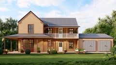 Construction Documents for 3-Bedroom 2-Story American Farmhouse – 1945 sqft