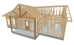 1,100 Sqft of Living space – 3bed 2 bath Small Modern Farm House