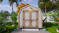 DIY 8×8 Shed Plan (Gambrel Roof Barn) | PDF + Material List + A4 Printed Guide
