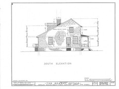 Plans for a Saltbox style Colonial home, Kearney Cottage, 1784, 2-3 bedrooms