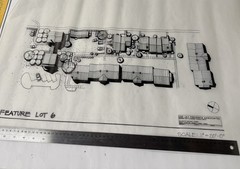 Vintage Hand-Drawn Architectural Site Plan Rendering – Ink on Vellum – 12×18