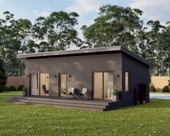 Modern Cabin House, 16′ x 32′, 512 Sq Ft, Tiny House, Architectural Plans
