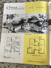 Vintage 1970 MCM Custom Large Ranch Homes Plans Design Catalog Atomic Blueprint