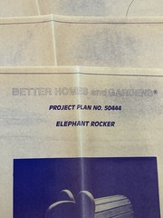 Better Homes & Gardens Project Plan No. 50444 Elephant Rocker