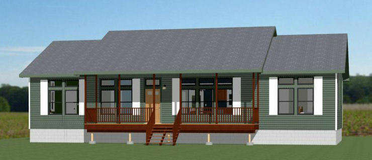 60×30 House — 4 bedroom 3 Bath — 1,800 sqft — PDF Floor Plan — Model 2E