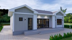 Custom Home Plan 13×7.5 Meter 43×25 Feet 3 Beds 2 Bath Gable Roof (A4 Hard Copy)