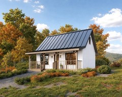 Traditional 2 Bedroom Cabin Architectural & Construction Plans – PDF Download
