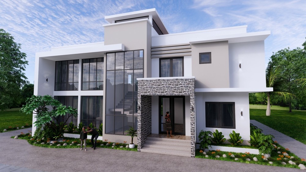 49×33 Feet House Design Plan 15×10 Meter 4 Beds PDF Full Plan (A4 Hard Copy)