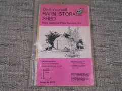 Do-It-Yourself Barn Storage Shed Plans VTG National Plan Service, INC. 12′ x 12′
