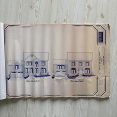 2-Story Colonial Gable-Front House 3 Bed 2.5 Bath 14page ORIGINAL Blueprint 1994