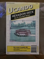 UCANDO B2077 Hexagon Deck Plans Rebagged With Material List NOS