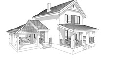 40’x45’ 3 Bed, 3 Bath Modern Cottage Architectural Build Plans PDF Download.