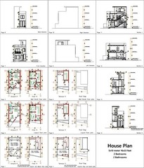 Home Designs 5×10 Meter 17×33 Feet 2 Bedrooms Terrace Roof PDF (A4 Hard Copy)