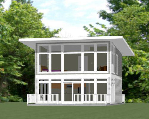 24×24 House — 1 Bedroom 1.5 Bath — PDF FloorPlan — 1,066 sqft — Model 10C
