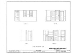 Cape Cod colonial house, 3 bedroom floor plan, architectural drawings & details