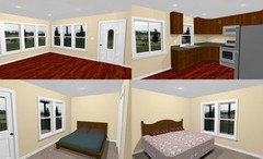 28×34 House — 2 Bedroom 2 Bath — 952 sq ft — PDF Floor Plan — Model 1C