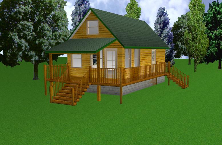 16×30 Cabin w/Loft Plans Package, Blueprints & Material List