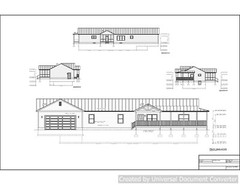 Full Set of single story 3 bedroom house plans 1,813 sq ft