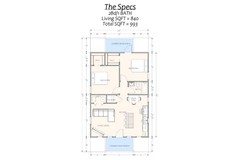 840 Sqft (Living) Modern Cabin – 2 Bd, 1 Ba