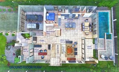 BLUEPRINTS CONTEMPORARY TWO STORY HOUSE PLAN ARCHUP #101