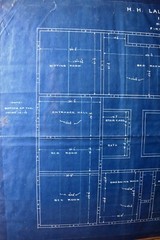Antique Lal Bagh Palace Indore Architectural Plan & Lay-Out First Floor 1926 Old
