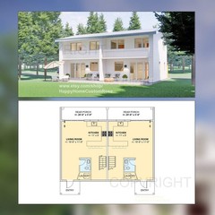 Twin Pines two level duplex Investment Rental Plan – 2 Bed 1 bath – 1200 SF – Mo