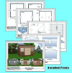 14×16 Storage Shed Plans Package, Blueprints, Material List & Instructions