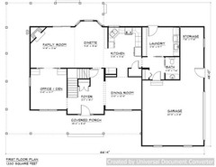 Full Set of two story 4 bedroom house plans 3,012 sq ft