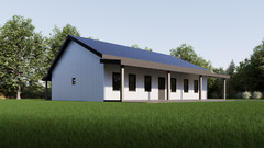 House Plan, 3 Bedroom 2 Bath Barndominium with Porch, 1620 sq ft | PDF DOWNLOAD