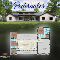 The Pedernales Barndominium – 4 Bedrooms / 3 Baths 2,973 SF Design Blueprints