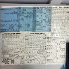 Letraset Architecture Bathroom And Kitchen Transfer Sheets – Lot Of 16 Used