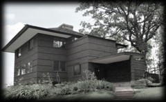 4 bedroom open plan home by Frank Lloyd Wright, printed architectural drawings