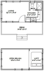 20×10 Tiny House — 266 sq ft — PDF Floor Plan — Model 1