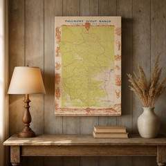 Philmont Scout Ranch New Mexico c1960 Vintage Topographic Map Wall Art