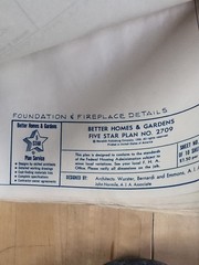 Vtg. 1956 Better Homes & Gardens Blueprint Five Star Home Plan #2709