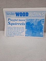 Better Homes and Gardens Wood Plans Playful Lawn Squirrels OFS #1077 Uncut