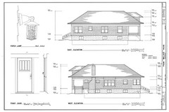 Small Home Designs, Brick Bungalow, 2 bedrooms, printed architectural plans