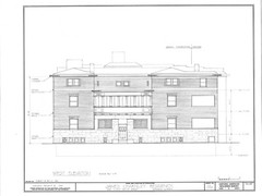 Frank Lloyd Wright Prairie Style home, architectural drawings, Charnley House