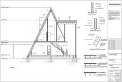 45’x57’ 4 Beds, 2 Baths A-Frame Cabin Architectural Build Plans PDF.