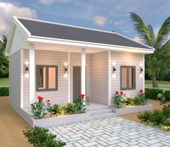 23×20 Feet Small House Design 7×6 Meter One Bedroom Gable Roof (A4 Hard Copy)