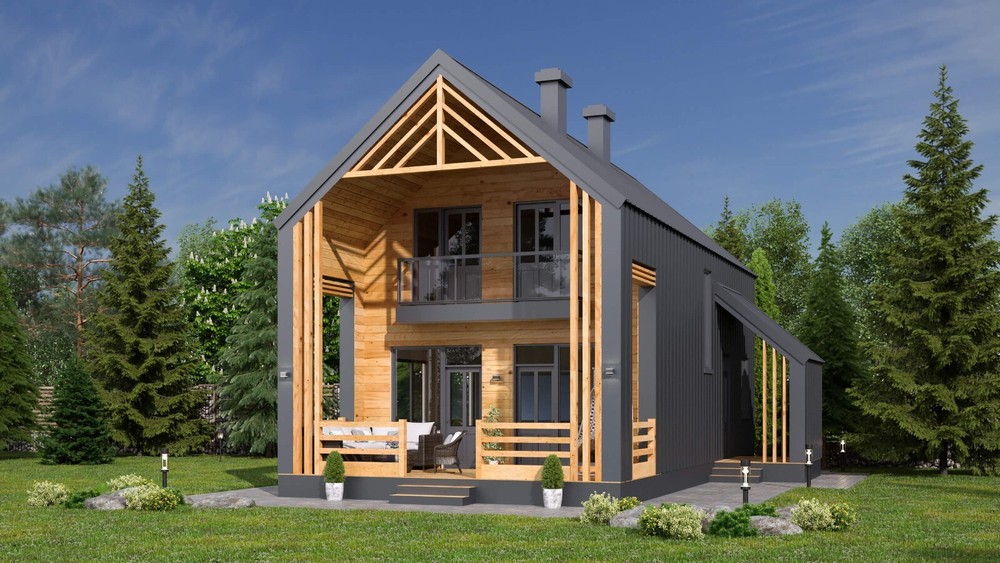 29’x44’ 3 Bed, 3 Bath Premium Barnhouse Architectural Build Plans PDF.