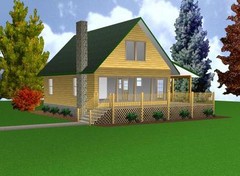Cabin w/Loft 24×32 Plans Package, Blueprints & Material List