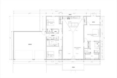 2,000 Sqft (Living) Farm House with – 3 Bedrooms, 2 Baths, office 3 car garage