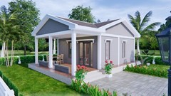 Small Cottage Designs 9×6 Meter 30×20 Feet 2 Beds Gable Roof PDF (A4 Hard Copy)