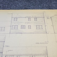Vintage House Blueprint 33×17 1964 Mid Century Modern Drawing Art Glen Ellyn IL
