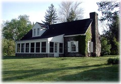Dutch Colonial stone Farmhouse, architectural home plans, 4 bedrooms, sun room