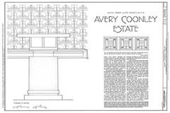 Frank Lloyd Wright Prairie Style home, architectural drawings, Coonley House