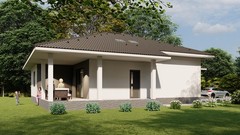 Small Modern 2 Bedroom 2 Bathroom House Floor Plan Blueprints, 116.3m2/1252SQF