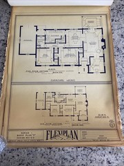 Lot Of 27- 1948 Home Plan Blueprints TRIFLEX Service Washington DC Plan Roll Set