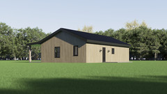 Barndominium, 2 Bedroom 2 Bath 1200 sq ft Floor Plan, 25’x48 | PDF DOWNLOAD